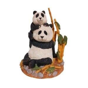 Lou Rankin Panda Mother Cub Figurine The Precious Years #3835 Dakin Animal Art